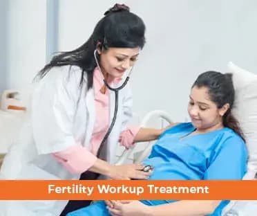 Fertility Workup Procedure with Text "Fertility Workup Treatment"- Mobile Banner Image