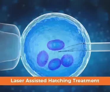 Laser-Assisted Hatching Procedure with text "Laser-Assisted Hatching Treatment" Mobile Banner Image